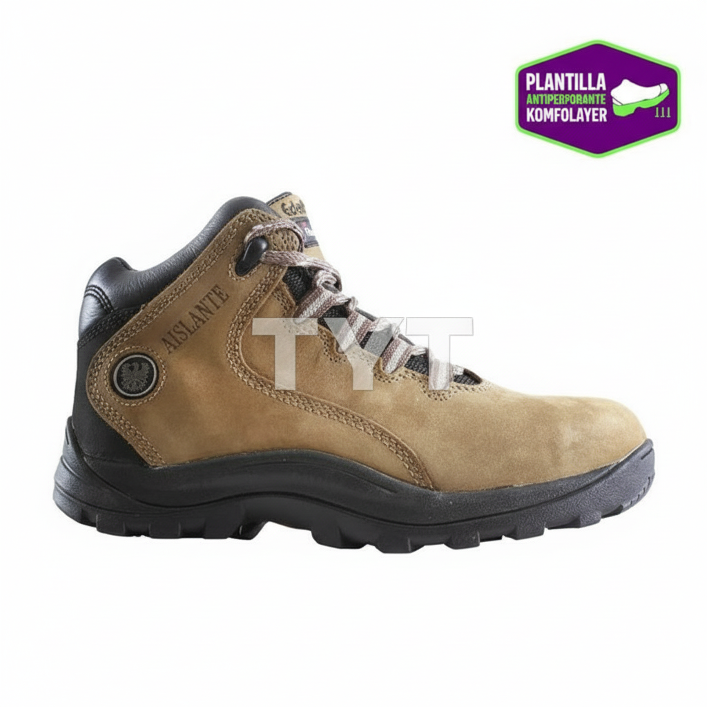 Botín Edelbrock ED 106 - Vista lateral con marca TYT y sello antiperforante