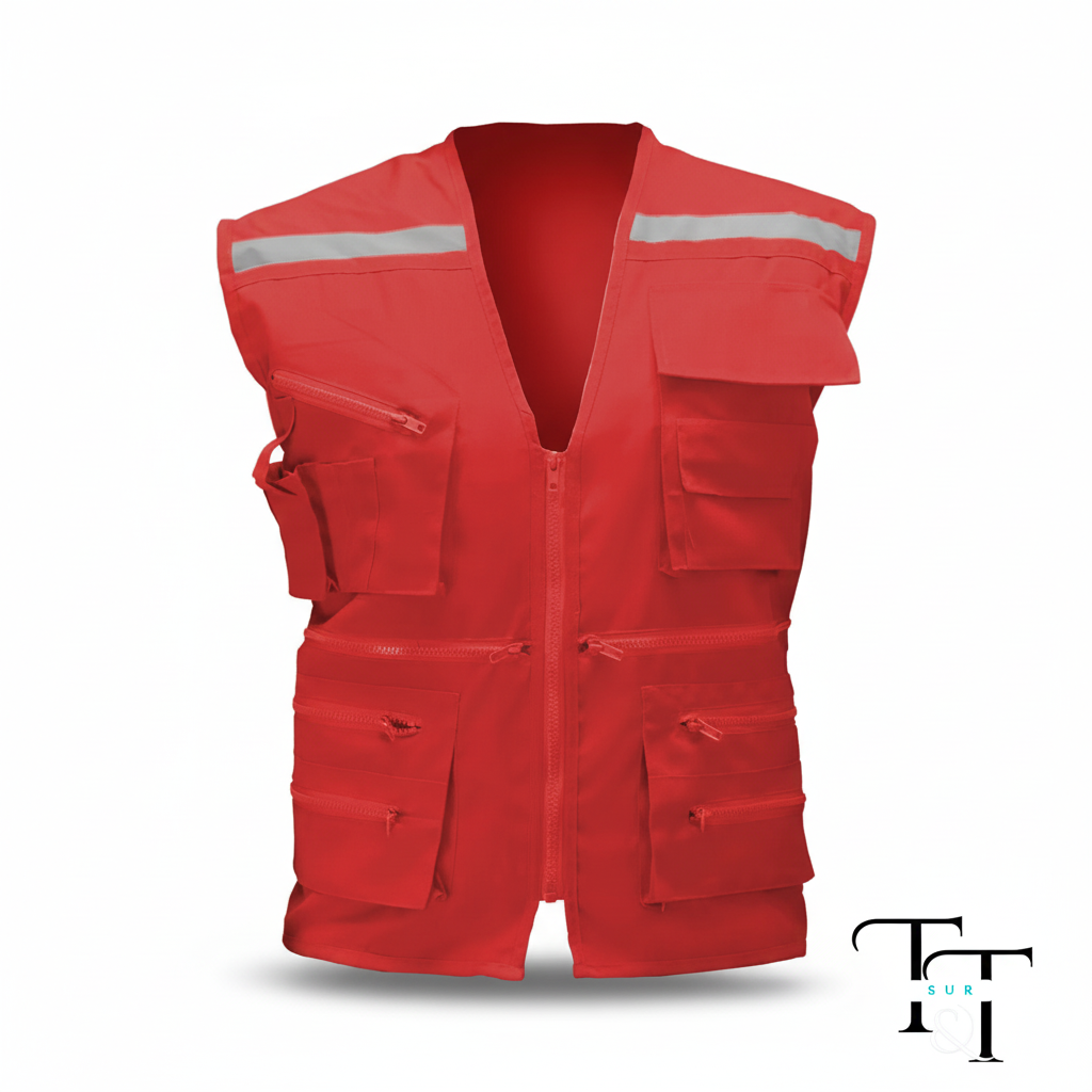 Chaleco Geólogo Rojo - Mejorada