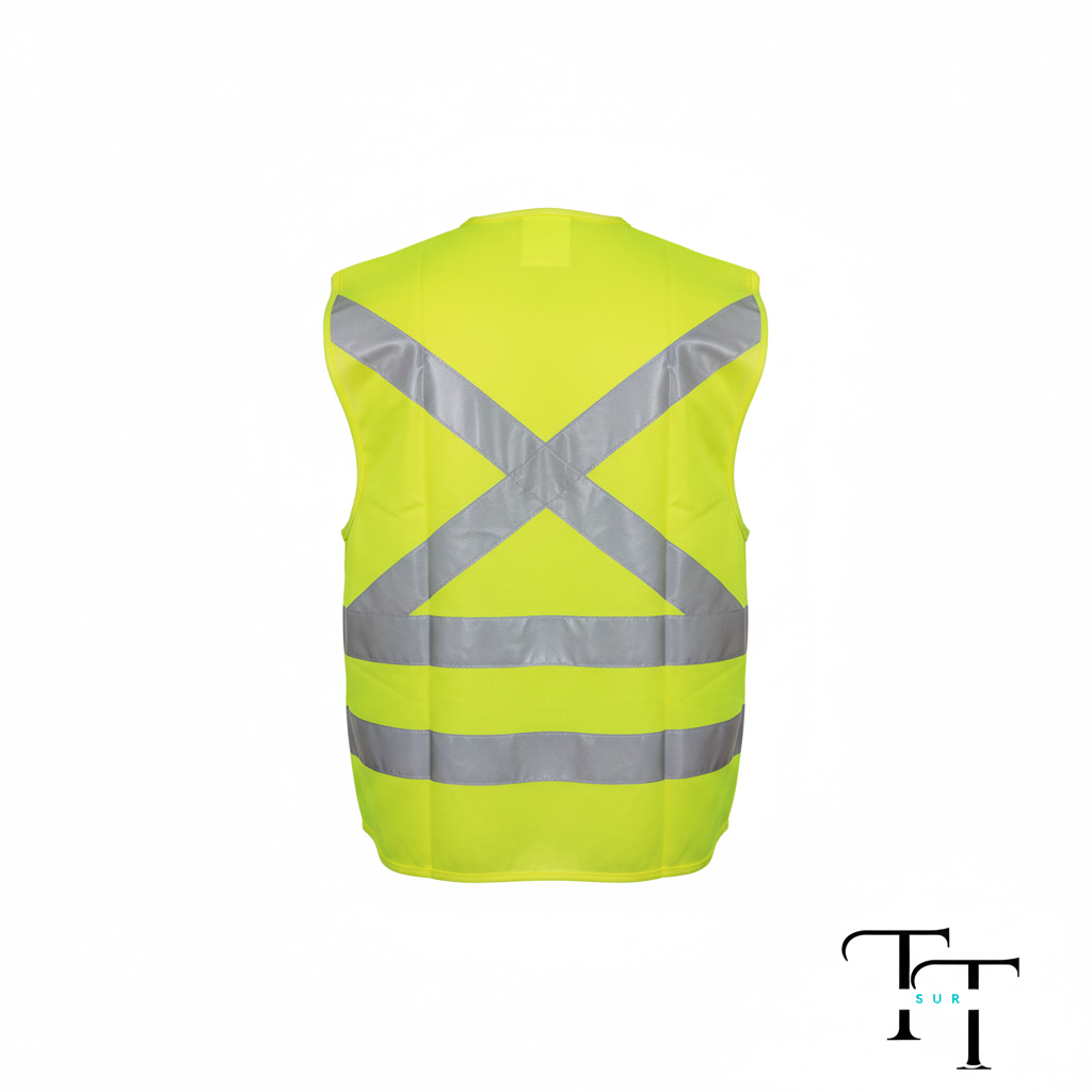 Chaleco Reflectante 4 Bolsillos - Vista Trasera