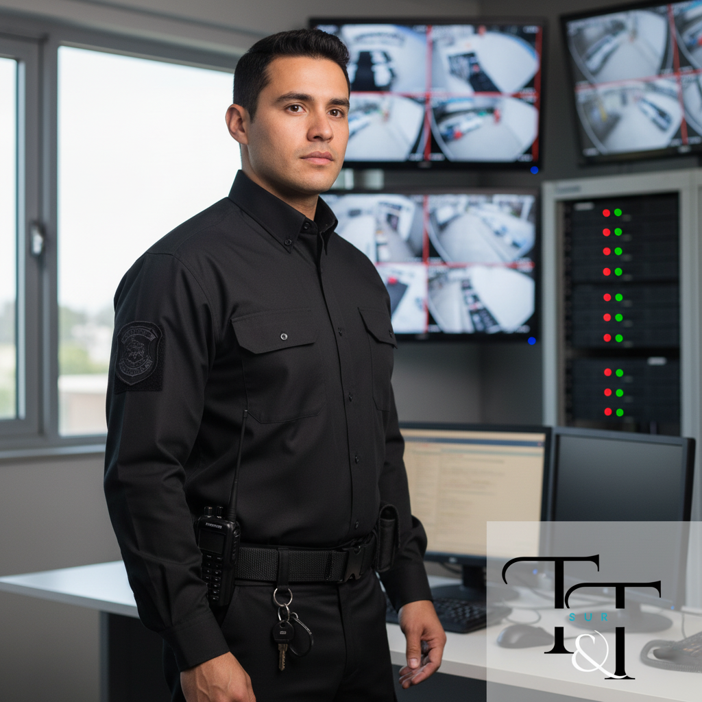 Guardia de seguridad con camisa Oxford