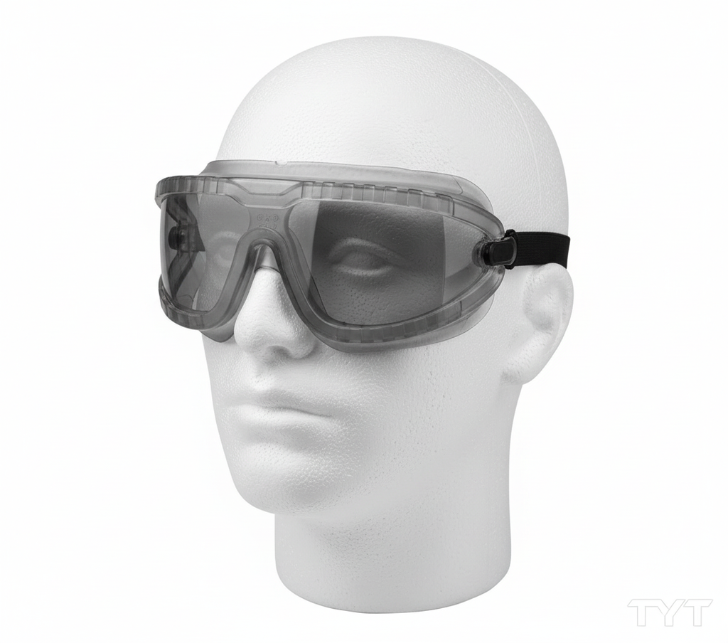 Lente Libus Neon HC Gris en cabeza de yeso con marca TYT