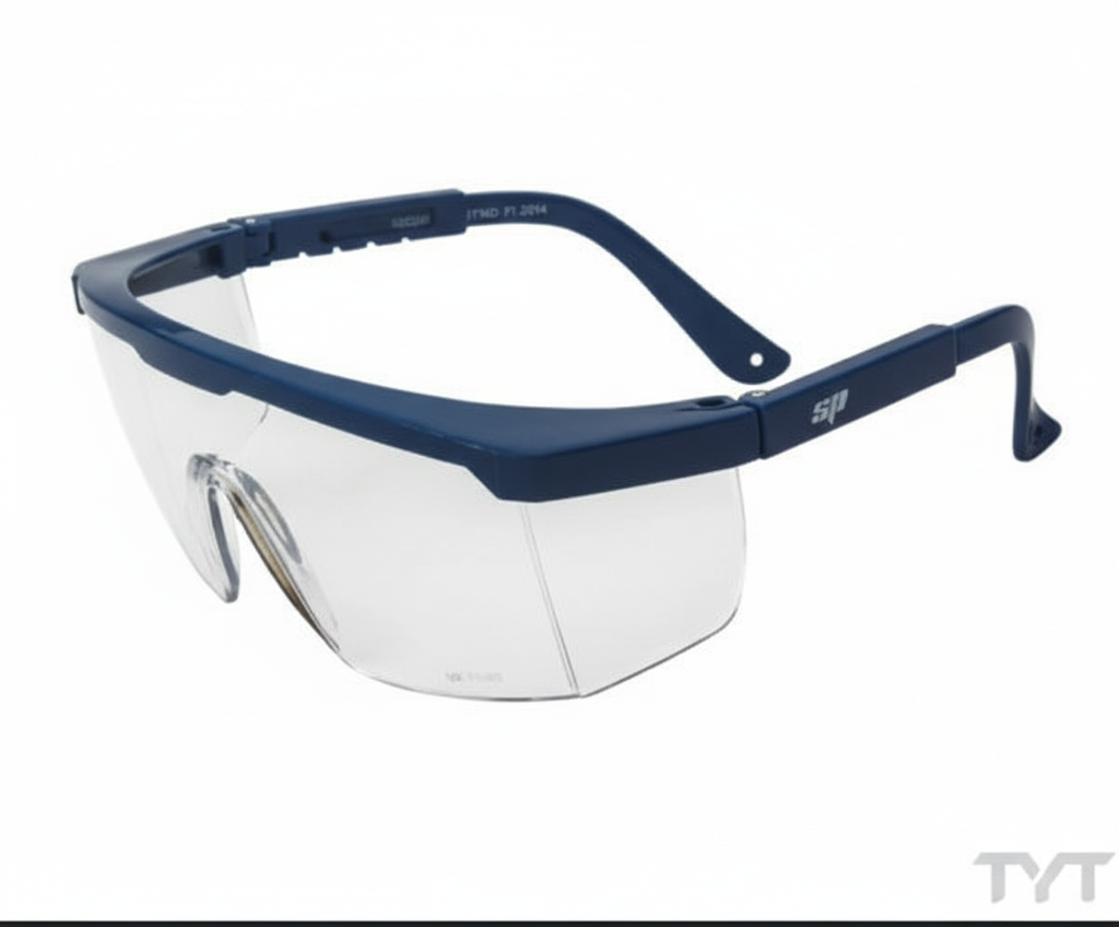 Lente Steelpro Nitro Cobalto - Vista lateral con marca TYT