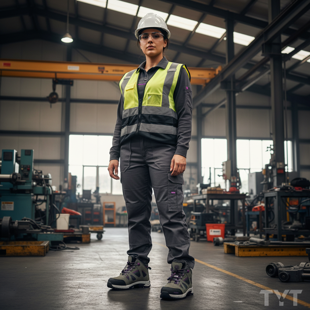 Modelo latina usando botines Edelbrock con marca TYT