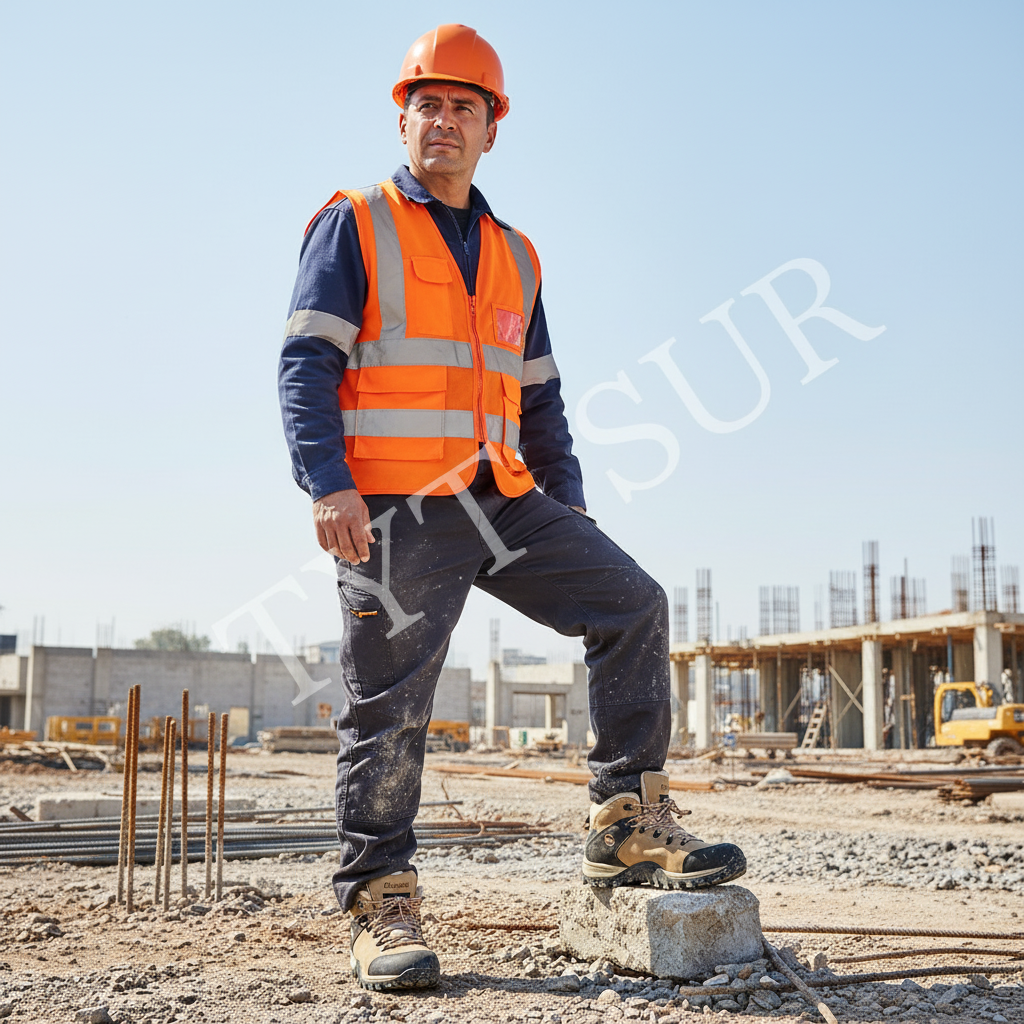 Trabajador en obra con LG-50