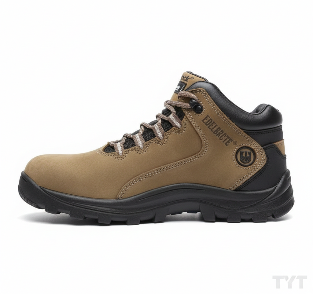 Zapato Edelbrock ED 106 Plus - Vista lateral con marca TYT